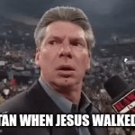 Upvote if you think Satan is a big poopyhead. | SATAN WHEN JESUS WALKED IN | image tagged in gifs,christianity,jesus,satan | made w/ Imgflip video-to-gif maker