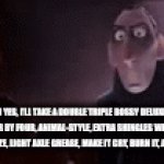 If you can take a famous quote and add it to an iconic scene... | AH YES, I'LL TAKE A DOUBLE TRIPLE BOSSY DELUXE ON A RAFT, FOUR BY FOUR, ANIMAL-STYLE, EXTRA SHINGLES WITH A SHIMMY AND A SQUEEZE, LIGHT AXLE GREASE, MAKE IT CRY, BURN IT, AND LET IT SWIM. | image tagged in gifs,ratatouille,spongebob | made w/ Imgflip video-to-gif maker