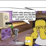 Alastor doesn't say FUCKING SHIT instead homer begs chibi robo meme