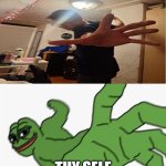 Your end is now | PREPARE; THY SELF | image tagged in pepe punch,funny memes,prepare to die | made w/ Imgflip meme maker