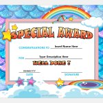 Special Recognition Award certificate blank