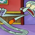 Squidward running