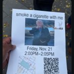 Old guy smoking