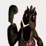 chica banging door GIF Template