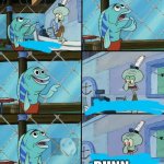 11001010001010 01010101001001001Hi10000101110100 | RUNN | image tagged in squidward order meme | made w/ Imgflip meme maker