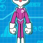 Flick Feathers Wearing a Battlesuit