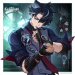 Happy Birthday Wriothesley! (23.11.2025) | image tagged in wriothesley birthday art,birthday,genshin impact | made w/ Imgflip meme maker