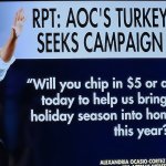 AOC's turkey drive seeks campaign donations