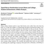 Type vs handwritten notes study