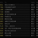 Split flap airport cards