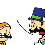Luigi Screaming at Kitsune Luigi