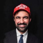 Comrade Zohran in MAGA hat