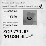 PLUSH BLUE SCP-729-JP