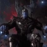 Thanos sitting down on his throne GIF Template