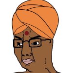 Hindu face head transparent