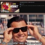 I have regained faith in Stikbot! | image tagged in life update we are so back,hollow knight,hollow knight silksong,stikbot | made w/ Imgflip meme maker