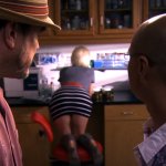 Angel Batista and Masuka staring