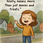 "But Sharing" said Jeannie, outside on the street, "Really means