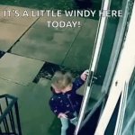 windy day outside GIF Template