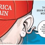 maga brain worm cartoon