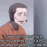 A | 6 year old me locking in after my parents put on a PG-14 movie after forgetting I’m still there: | image tagged in gifs,lock in | made w/ Imgflip video-to-gif maker