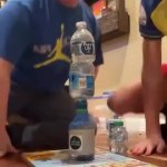 Smooth bottle flipping GIF Template