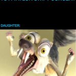 Overreacting Squirrel | MOM: I GOT US TICKETS TO A TAYLOR SWIFT CONCERT; DAUGHTER: | image tagged in overreacting squirrel | made w/ Imgflip meme maker