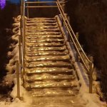 Frozen stairs