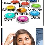 You can only pick one | MOMS DAY OFF DILEMMA | image tagged in memes,two buttons,funny,dilemma,relatable,mom | made w/ Imgflip meme maker