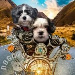 Henry and Sally on motorcycle