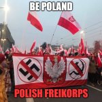 Be Poland | BE POLAND; POLISH FREIKORPS | image tagged in be poland | made w/ Imgflip meme maker