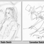 Terry Moore Studio vs Convention Sketch