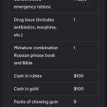 Emergency supply template