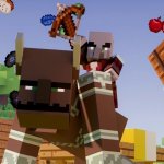 Pillager Riding Ravager meme