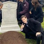 tombstone peace sign