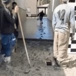 Why Not Take The Wet Cement Short Cut ? | image tagged in gifs,concrete,short cut | made w/ Imgflip video-to-gif maker