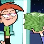Vicky Takes Large Amount Of Cash | image tagged in vicky takes large amount of cash,the fairly oddparents,vicky,money,meme template,cash | made w/ Imgflip meme maker