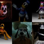 Mickey Mouse & Friends Horror Villains Collage