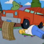 Homer Under Car