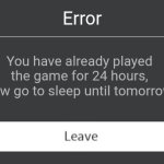 24-hour timeout roblox error | Error; You have already played the game for 24 hours, Now go to sleep until tomorrow! | image tagged in roblox error code with leave button | made w/ Imgflip meme maker