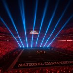 Light Show At A Football Game National Champion