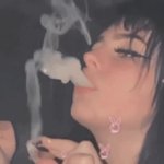 cute girl smoking GIF Template