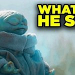 Baby yoda what did he see meme