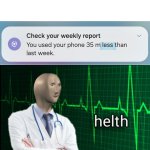 Checking your weekly report on phone usage