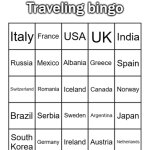 Traveling bingo