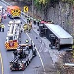 overturned semi