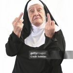 Nun middle finger