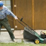 starting up Lawnmower