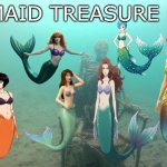 mermaid treasure hunt | MERMAID TREASURE HUNT | image tagged in skeleton on a chair underwater,treasure,hunting,merpeople,crossover,anime | made w/ Imgflip meme maker