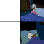 Donald duck wake up picture template